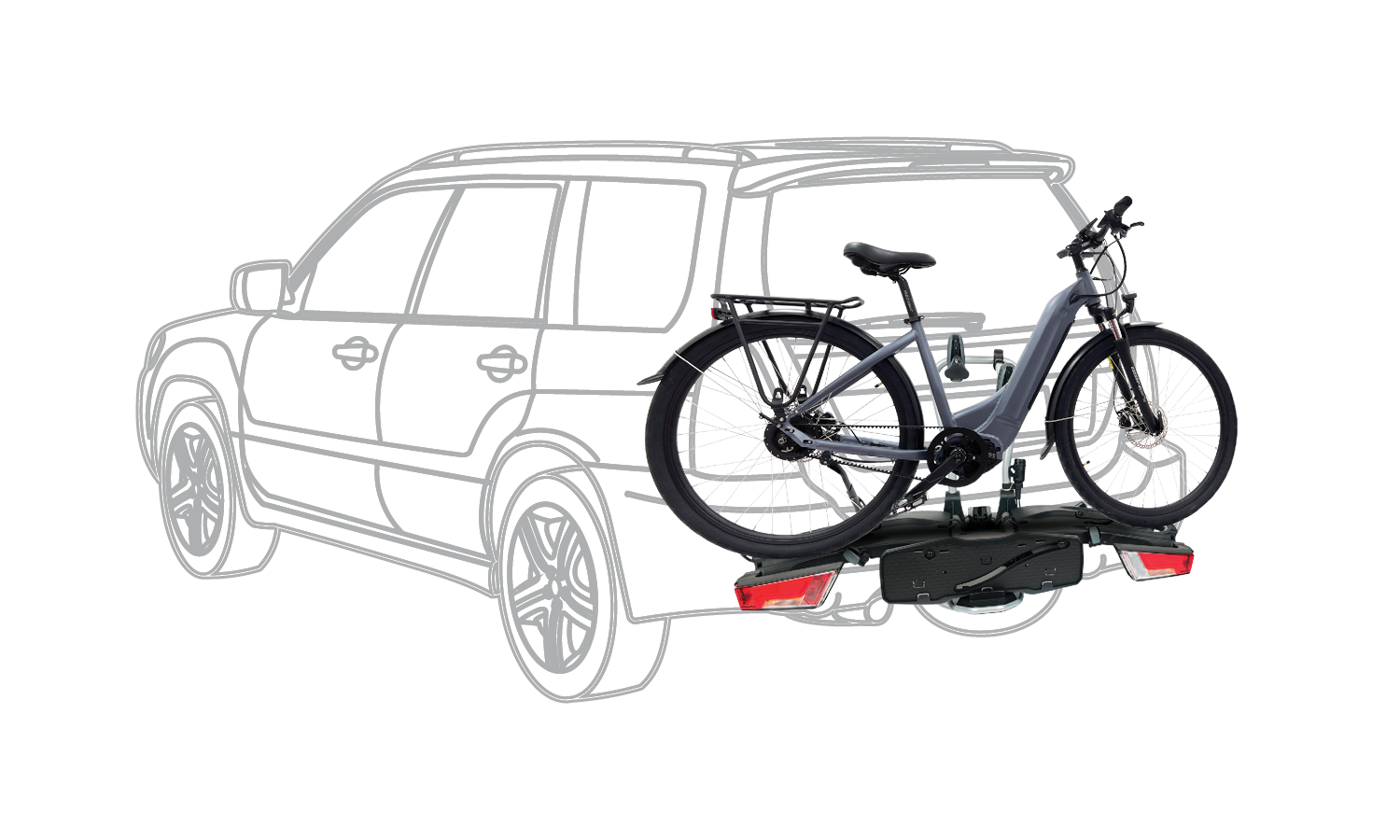 SUV & bike & rack